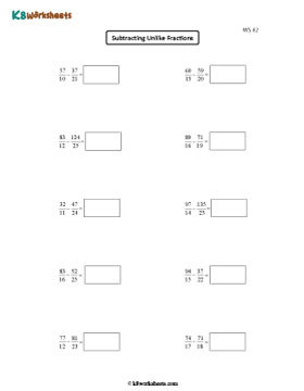 Subtracting Improper Fractions 2