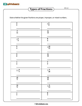 Identifying Fractions as Proper, Improper, or Mixed 2