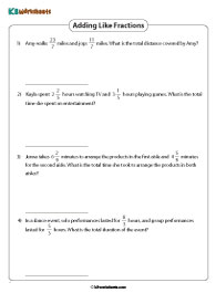 Fraction Word Problems