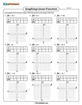 Completing Tables and Graphing Linear Functions 1