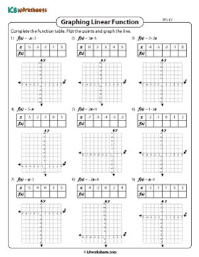 Completing Tables and Graphing Linear Functions 2