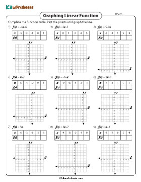 Completing Tables and Graphing Linear Functions 3