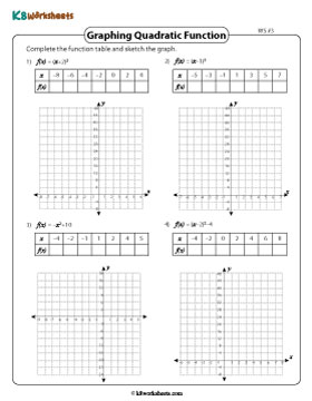 Completing Tables and Graphing Quadratic Functions 3