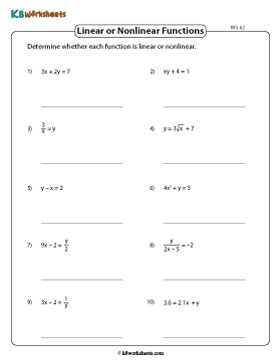 Classifying Functions as Linear and Nonlinear 2