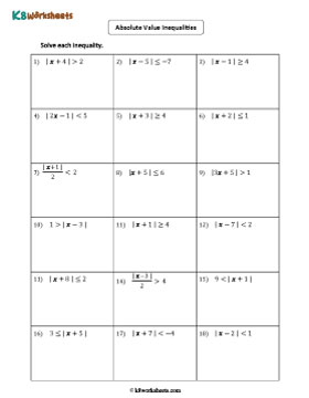 Solving Absolute Value Inequalities | One-Step