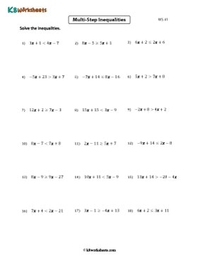 Solving Multi-Step Inequalities 1