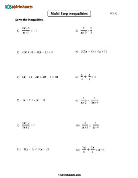 Solving Multi-Step Inequalities 2