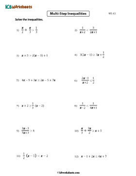 Solving Multi-Step Inequalities 3