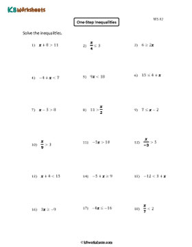 Solving One-Step Inequalities 2