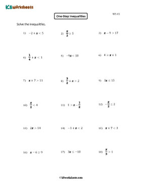 Solving One-Step Inequalities 3