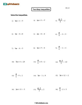 Solving Two-Step Inequalities 1