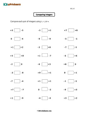 Comparing Integers 1