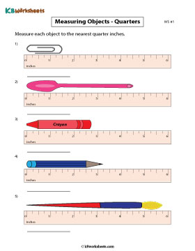 Measuring Objects Using Rulers | Halves and Quarters 1