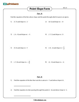 Equation of a Line | Point-Slope Form 1