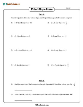 Equation of a Line | Point-Slope Form 2