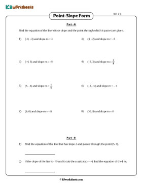 Equation of a Line | Point-Slope Form 3