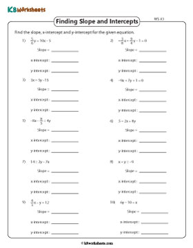 Finding Slope and Intercepts 3