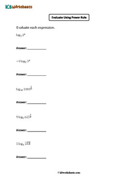 Evaluating Logarithms Using Power Rule | Moderate