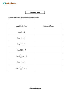 Express in Exponential Form