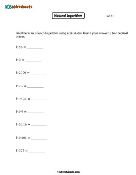 Natural Logarithm Value using Calculator 1