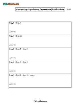 Product Property of Logarithms | Condensing 1