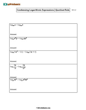 Quotient Property of Logarithms | Condensing 2