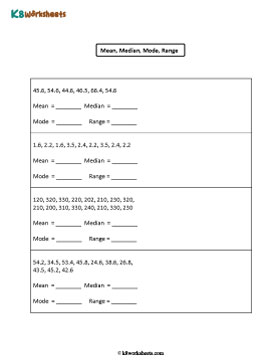 Mean, Median, Mode and Range | Difficult