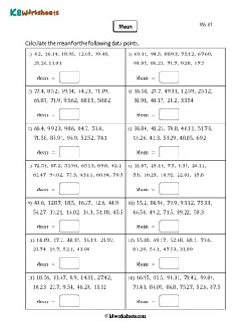 Finding the Mean with Decimals | Difficult 1