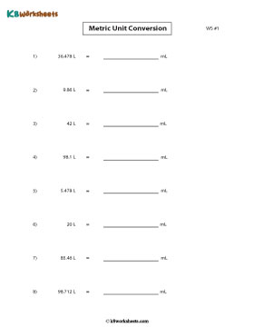 Converting Liters to Milliliters 1