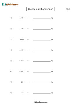 Converting Metric Tons to Kilograms 1