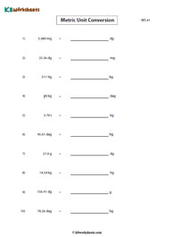 Converting Metric Units of Weight