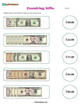 Counting U.S. Bills within $100 1