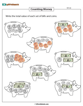 Counting Coins and $1 Bills 2