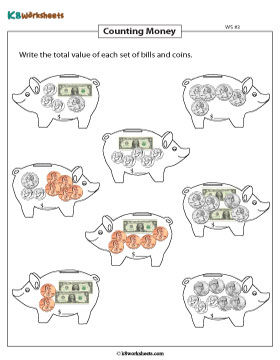 Counting Coins and $1 Bills 3