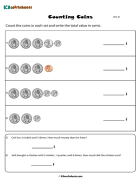 Counting U.S. Coins | In Cents 1