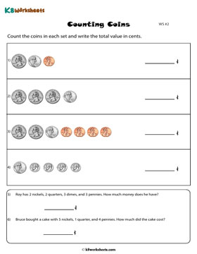 Counting U.S. Coins | In Cents 2