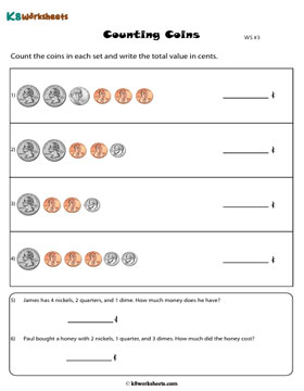 Counting U.S. Coins | In Cents 3