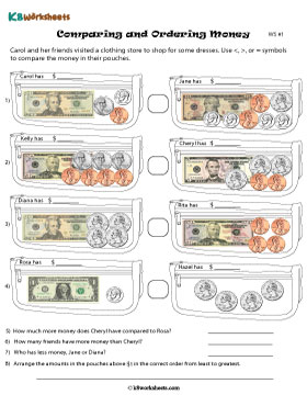 Comparing American Money - Coins and Bills 1