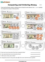 Comparing and Ordering U.S. Money