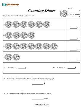 Count and Add Dimes 2