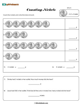 Count and Add Nickels 1