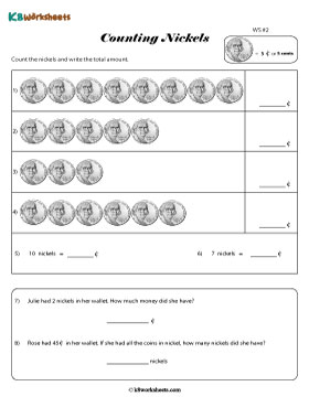 Count and Add Nickels 2