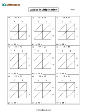 Multiplication Using Lattice Method 2