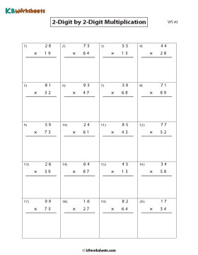 2-digit by 2-digit Multiplication | Standard 3