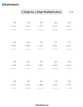 2-digit by 2-digit Multiplication | Standard 4