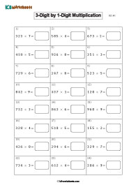 Multiplying 3-digit by 1-digit Numbers