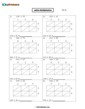 Multiplication Using Lattice Method 2