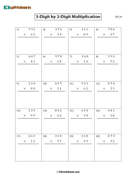 3-digit by 2-digit Multiplication | Standard 1