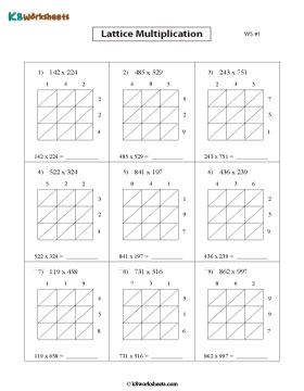 Multiplication Using Lattice Method 1