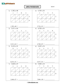 Multiplication Using Lattice Method 1